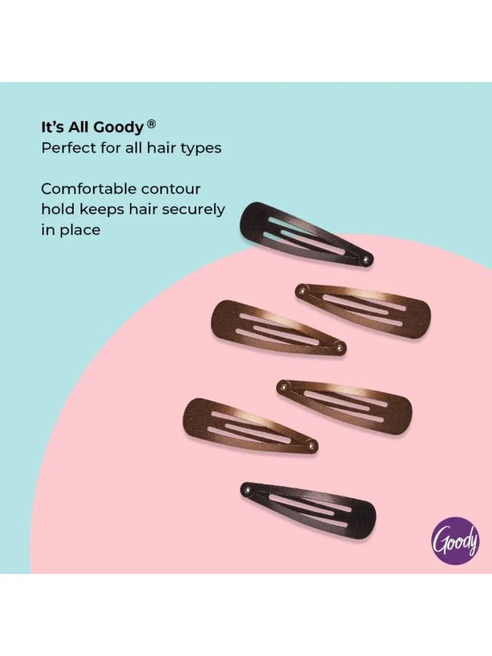 6 Metal Snap Clips for All Hair Types - Pain-Free, Comfortable Hair Accessories